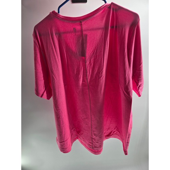 Ideology Womens Plus 3X Molten Pink Performance V-Neck T-Shirt 100177032WN NEW - Picture 3 of 6